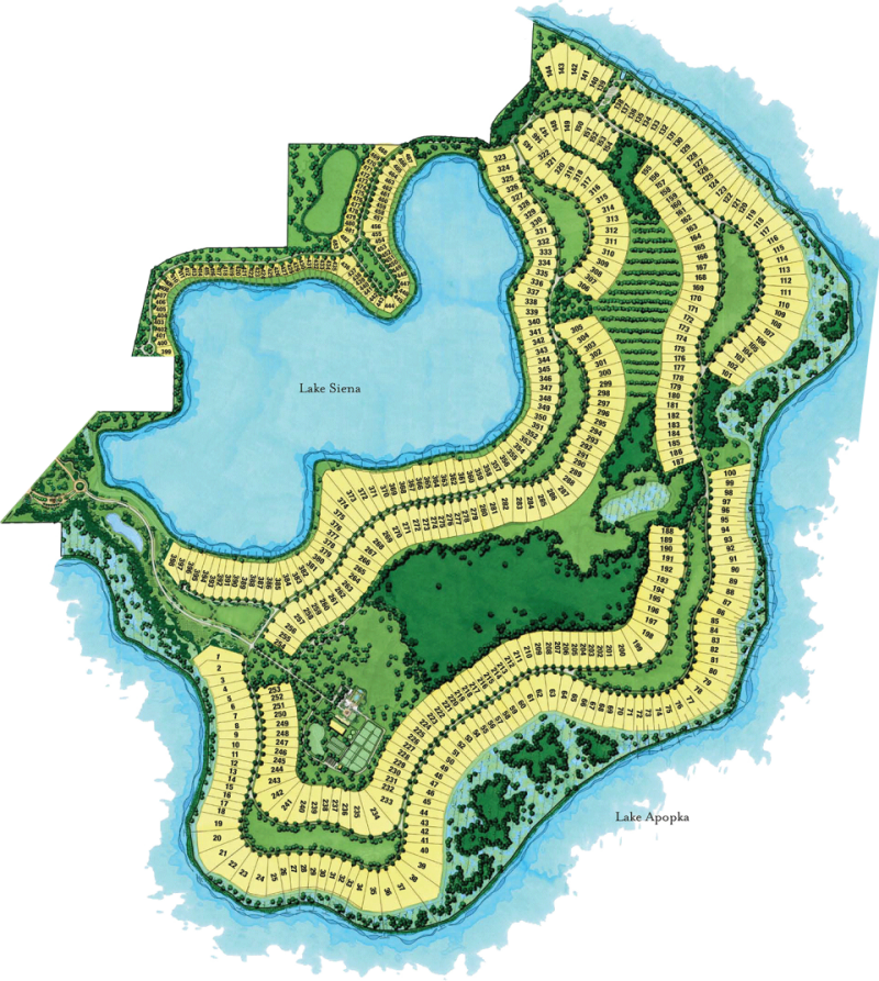 Available Lake and Conservation Lots at Bella Colina, Orlando Florida